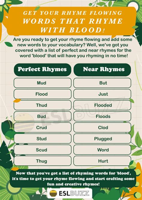 what rhymes with blood|words that rhyme with wednesday.